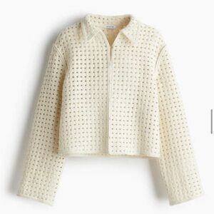 H&M HOLE-PATTERNED JACKET SIZE S